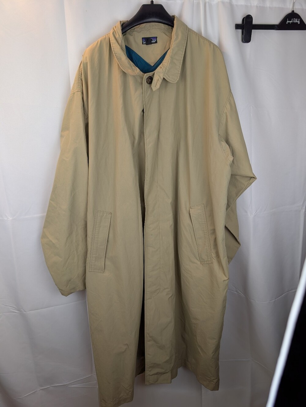VTG 90s Patagonia City Raincoat Trench Overcoat Men's XL Beige Made In USA Rare